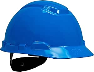 Blue Safety Helmet with impact resistance, adjustable comfort, and ventilated design
