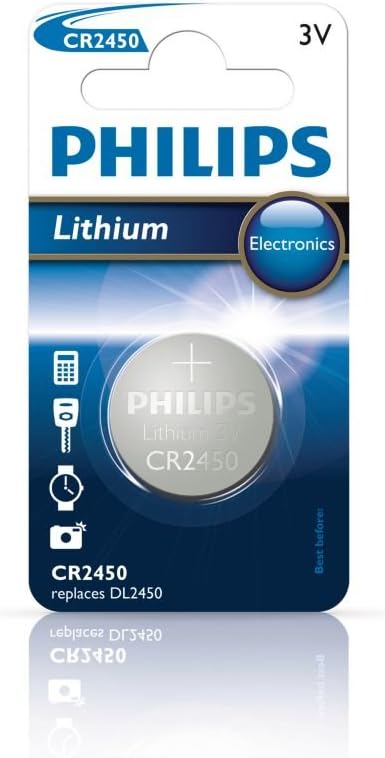 Philips CR2450 3V Lithium Coin Battery – 1 Piece