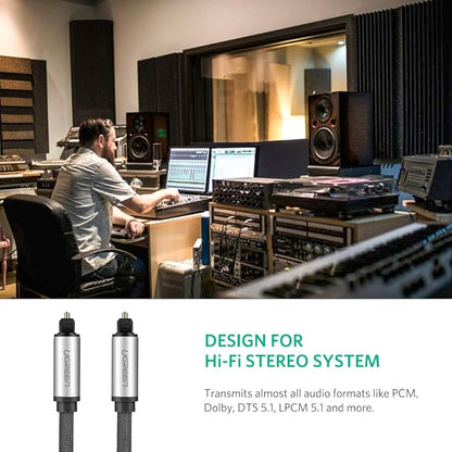UGREEN 10542 Toslink Audio Optical Cable, 1.5 Meter