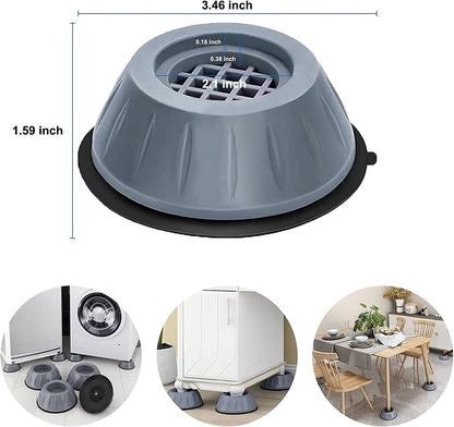Anti Vibration 4 piece Pads for Washing Machine Shock and Noise Cancellation