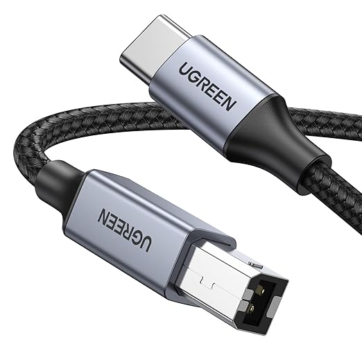 UGREEN 80811 USB-C to USB-B 2.0 Printer Cable, 1 Meter