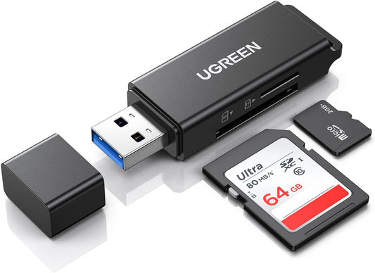 UGREEN 40752 USB 3.0 Card Reader, Dual Slot for SD & Micro SD