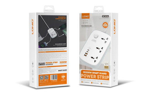 LDNIO SC3416 3250W Smart Guard Power Strip -2M
