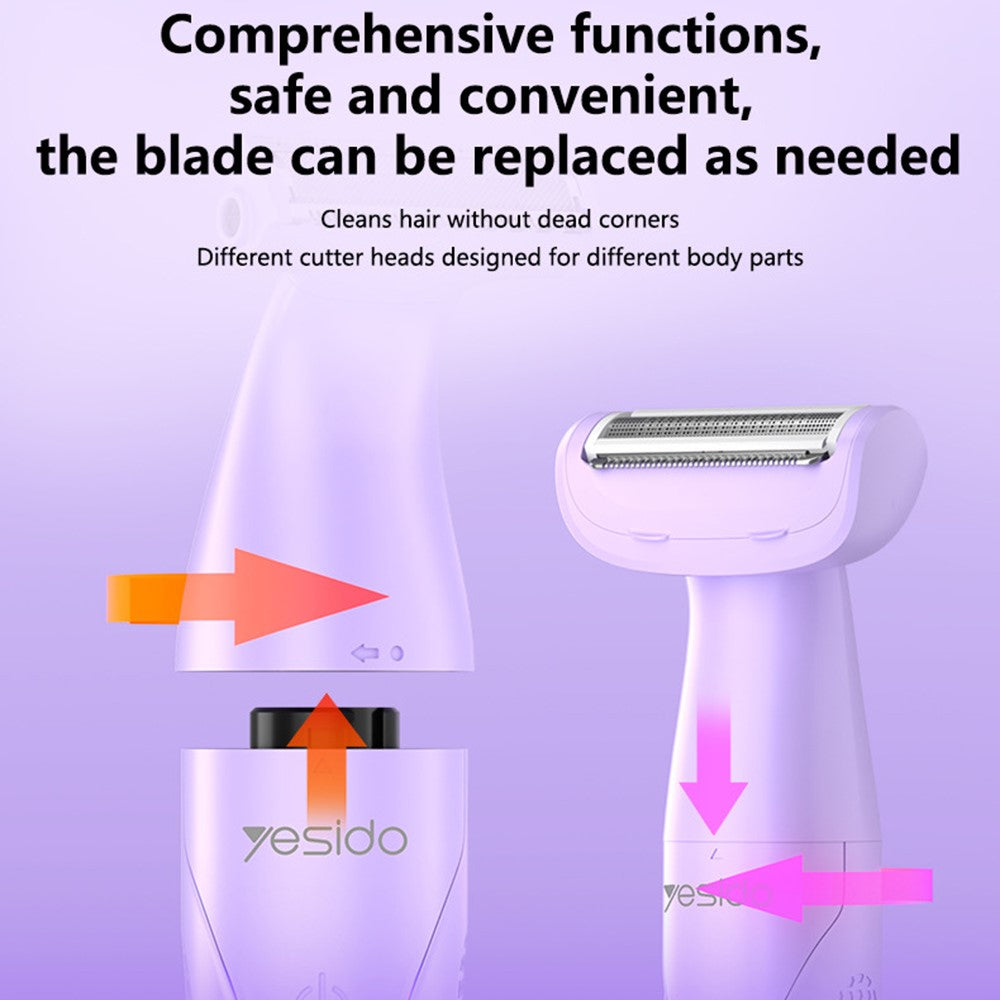 Yesido MG26 3‑in‑1 IPX6 Waterproof Body Hair Trimmer