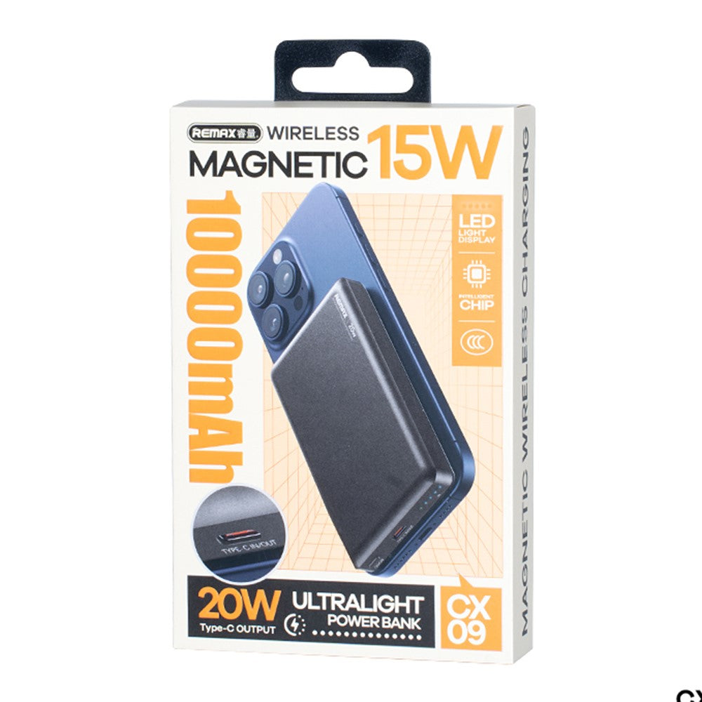 Remax CX09 10000mAh PD 20W Magnetic Wireless Power Bank