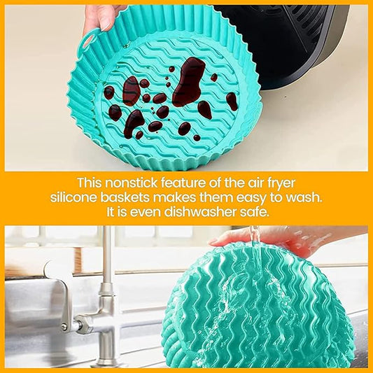 Air Fryer Silicone Floppy Disk, Non-Stick, Reusable and Heat-Resistant