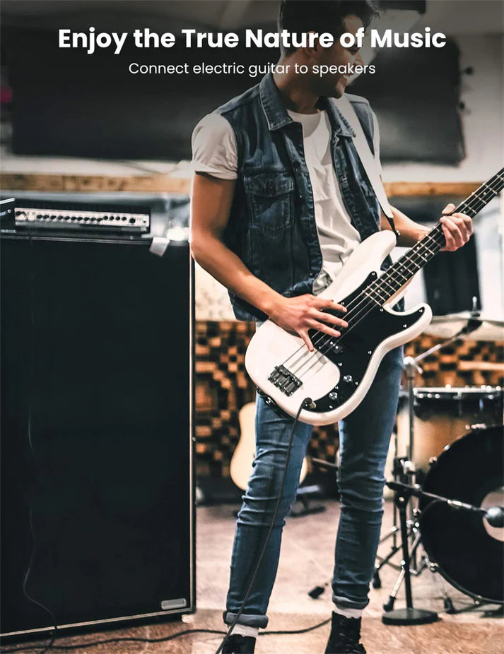 UGREEN 10638 6.5mm Male to Male Audio Cable, Gray, 2 Meter