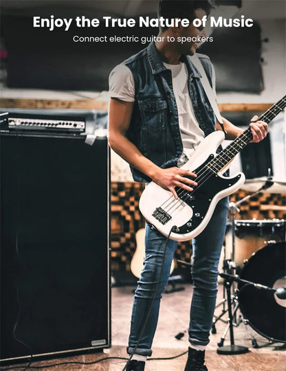 UGREEN 10638 6.5mm Male to Male Audio Cable, Gray, 2 Meter