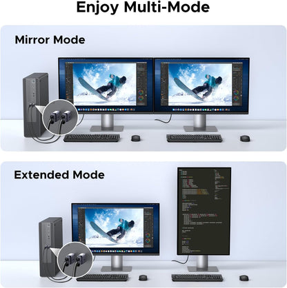 UGREEN 55935 4K DisplayPort to HDMI Adapter, 2 Pieces, Unidirectional, Aluminum Build