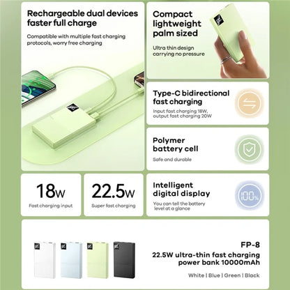 Remax FP-8 22.5W 10000mAh Ultra Thin Power Bank