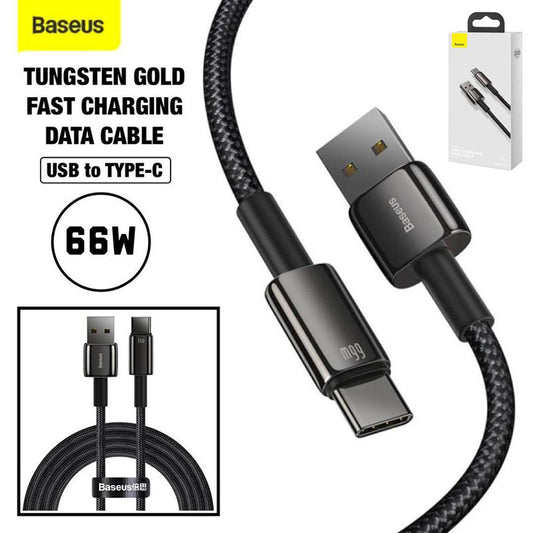Baseus Tungsten Gold USB to Type-C Cable 66W Fast Charging
