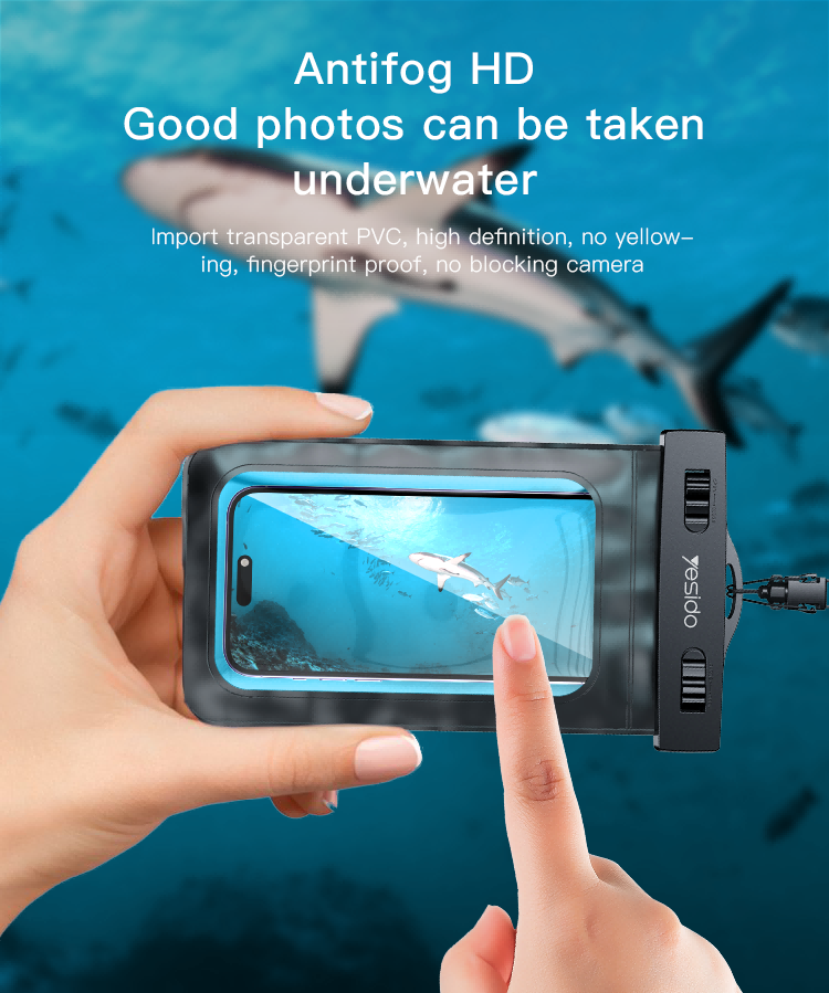 Yesido WB10 Waterproof Phone Case, Floating Airbag Design, Touchscreen Safe, IPX8 Rated