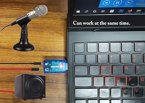 External USB Sound Card Audio Adapter Mic Speaker Audio Interface For Laptop PC