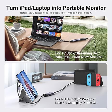 UGREEN 25854 HDMI to USB/USB-C Video Capture Card, 4K Input, 1080p Recording