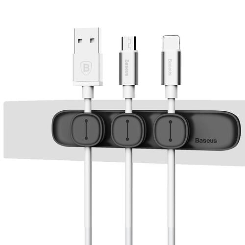 Baseus Peas Cable Clip Organizer, 3 Slot Magnetic Holder