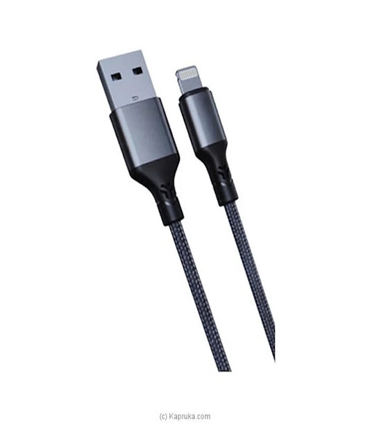 USB cable with lightning connector on a white background