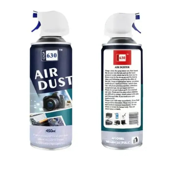 Two cans of 630 Air Dust on a white background