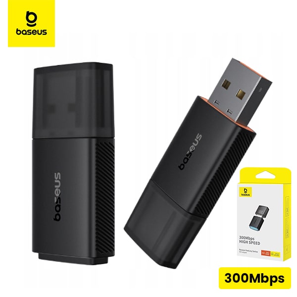 Baseus USB adapter with packaging on a white background