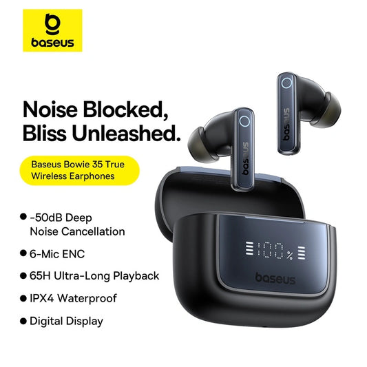 Baseus Bowie 35 True Wireless Earphones With ANC and Digital Display