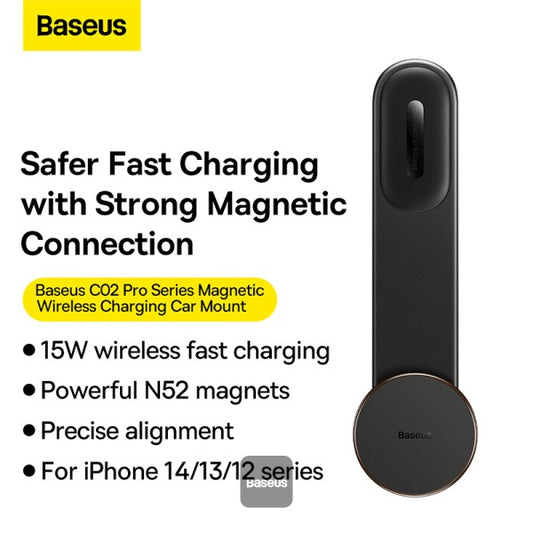 Baseus 15W C02 Pro Magnetic Wireless Charging Car Mount