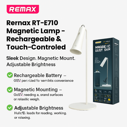 Remax RT-E710 Magnetic Lamp – Rechargeable & Touch-Controlled