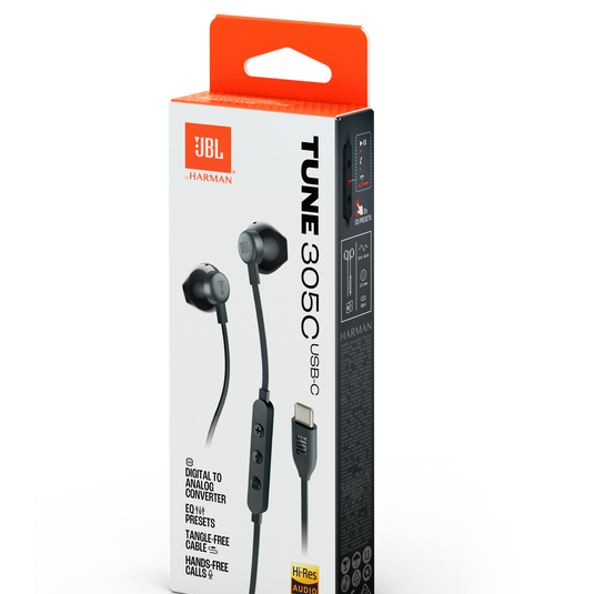 JBL Tune 305C USB-C Wired Earphone, China Version