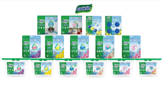 Griklin 4‑in‑1 Total Effect Laundry Pods – Floral Fruity Scent (28 Pods)
