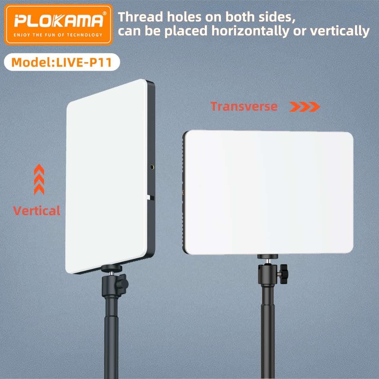 plokama P11 live LED light stand both vertical and horizontal 