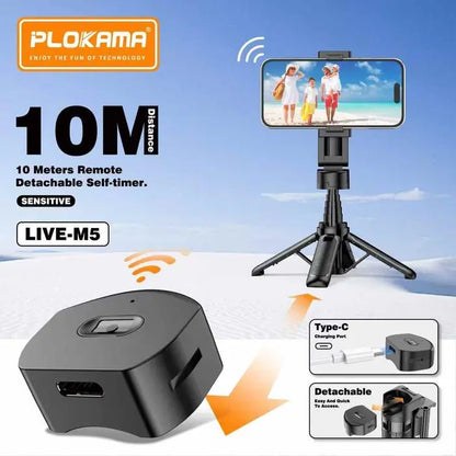 Plokama Live-M5 3-in-1 Handle Tripod Selfie Stick