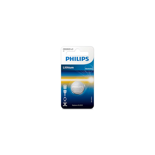 Philips CR2025 3V Lithium Button Cell Battery - 2 Piece