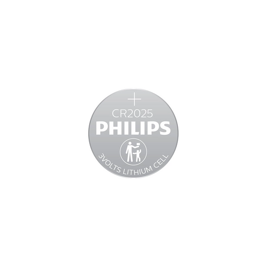 Philips CR2025 3V Lithium Button Cell Battery - 2 Piece