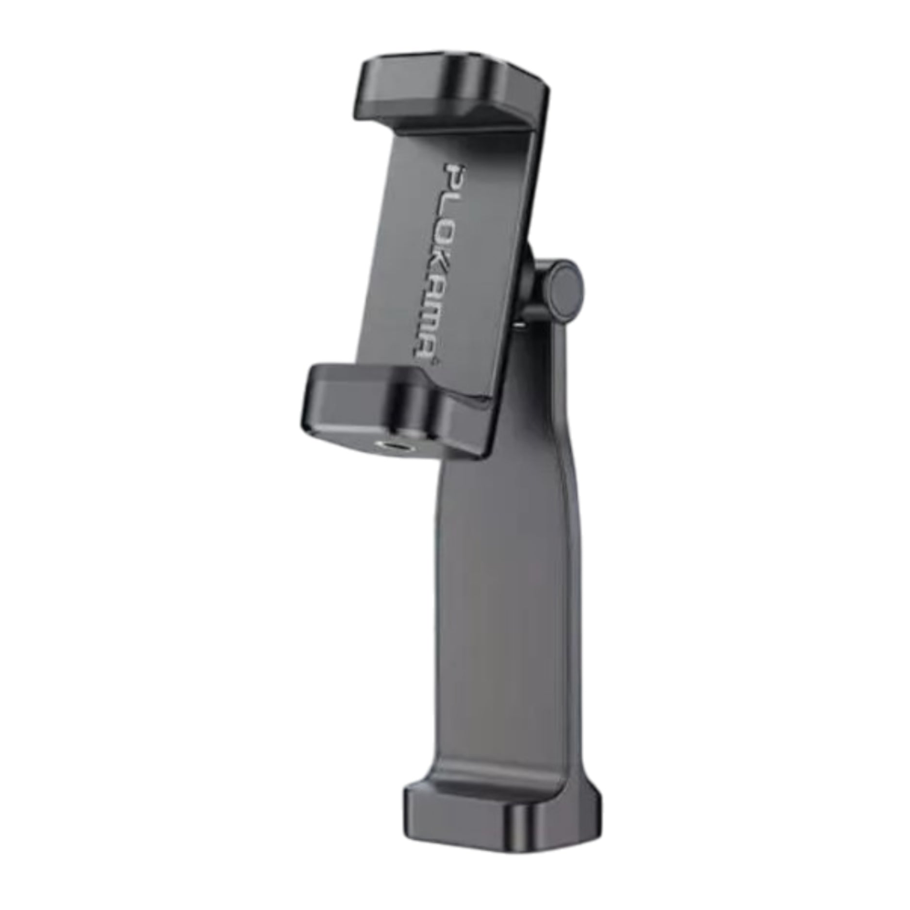Black phone holder with 'PLOKAMA' branding on a white background