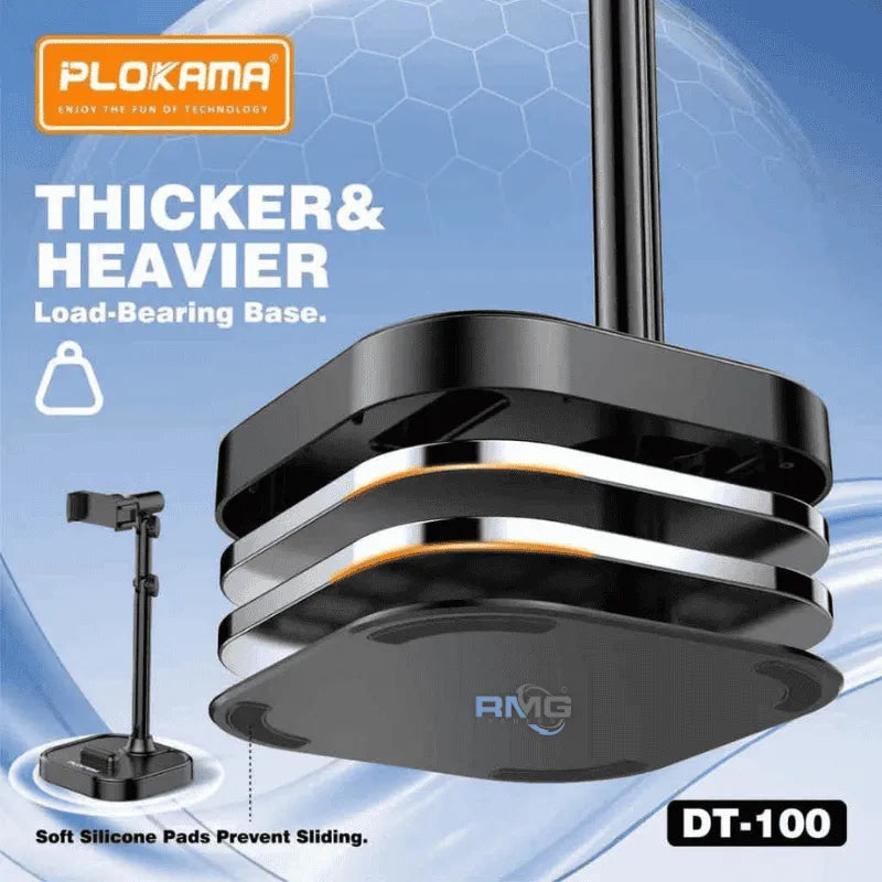 Plokama DT-100 Desktop Phone Holder, Stable Base. Adjustable Angles. Sleek Design.