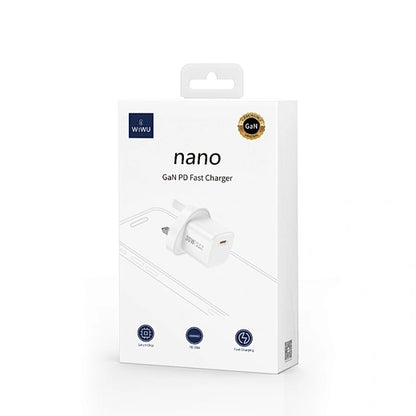 WIWU WI-U006 30W Nano GaN PD 3Pin Fast Charger
