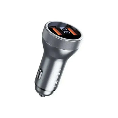 Car charger with digital display on a white background