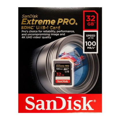 Sandisk Extreme Pro SDHC 32GB 100MB/s UHS-I Memory Card