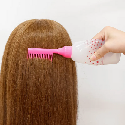 Salon Hair Coloring and oil Applicator Comb Bottle