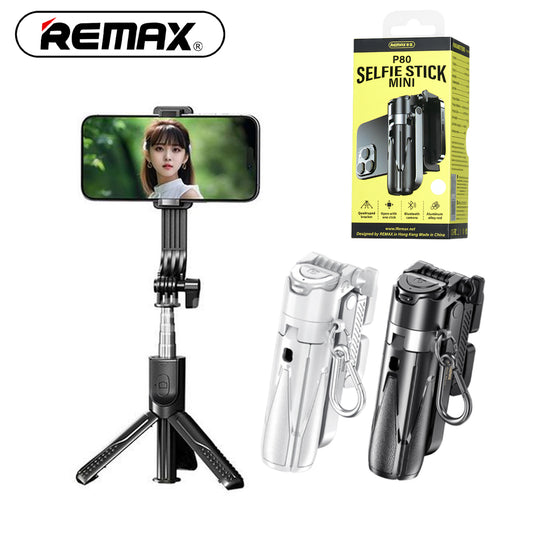 Remax P80 Mini Selfie Stick, Compact and Bluetooth-Enabled