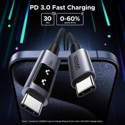 UGREEN 35501 100W USB-C to USB-C PD Fast Charging Cable- 1M