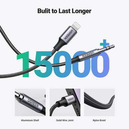 Ugreen 70509 Lightning to 3.5mm Aux Cable, 1 Meter