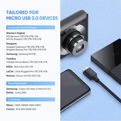 UGREEN 20103 USB-C to Micro-B 3.0 Cable – 1 Meter