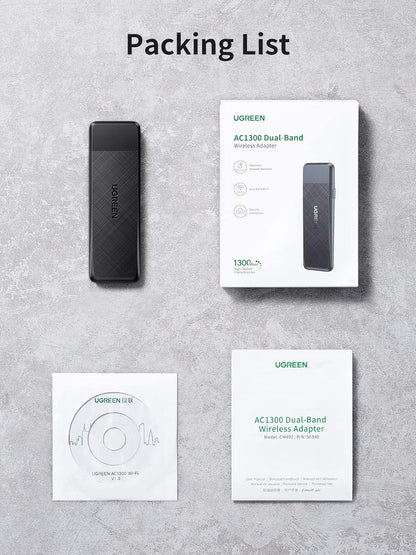 UGREEN 50340 AC1300 Wireless Network Adapter