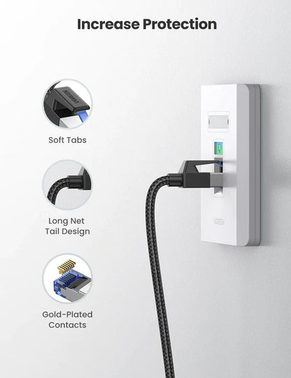 UGREEN 80429 CAT8 Shielded Round Braided Cable - 1 Meter