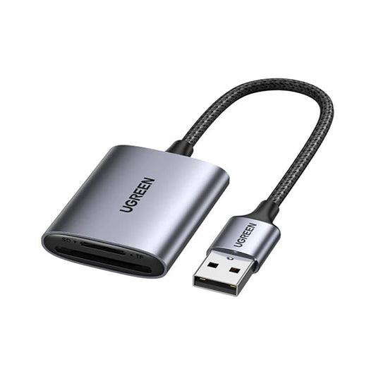 UGREEN 80887 USB-A Multifunction Card Reader, Plug-and-Play Access to SD, TF, MS, and CF Cards