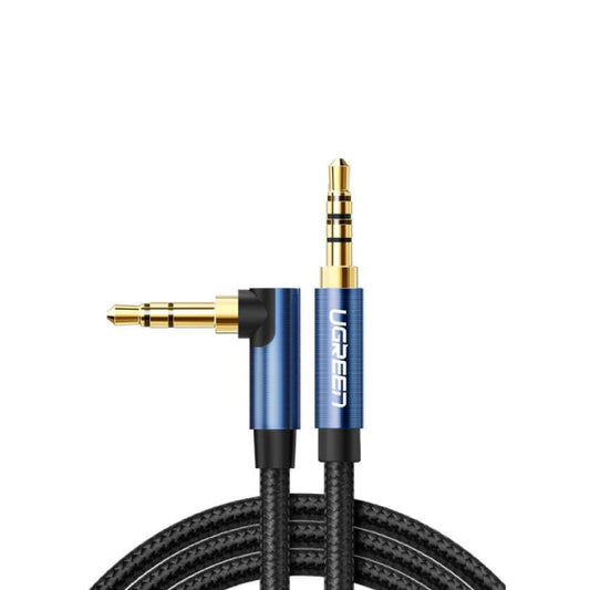 UGREEN 60180 3.5mm Male To 3.5mm Male Cable Gold Plated Metal Case With Braid -1.5m