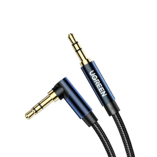 UGREEN 60180 3.5mm Male To 3.5mm Male Cable Gold Plated Metal Case With Braid -1.5m