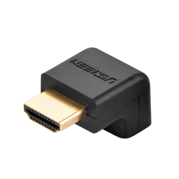 HDMI adapter with gold connector on a white background