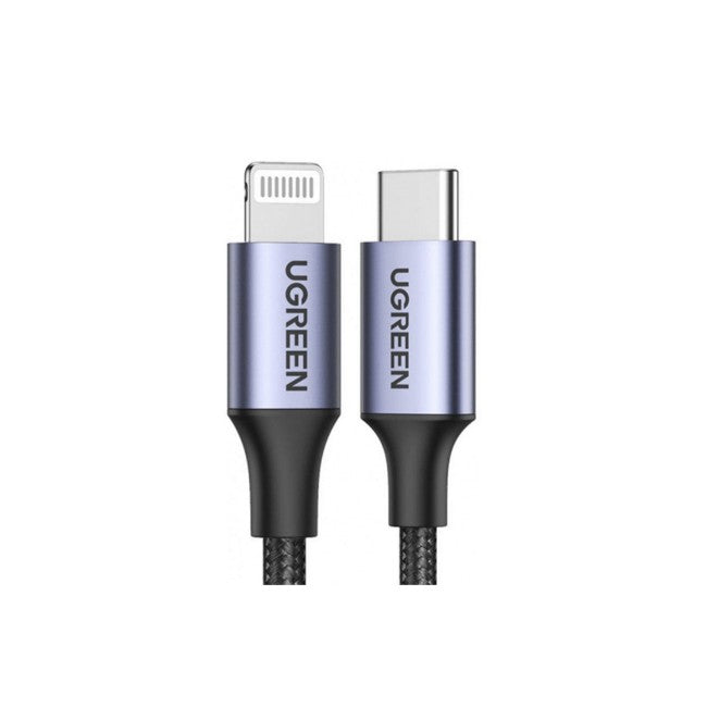 Two Ugreen cables with different connectors on a white background