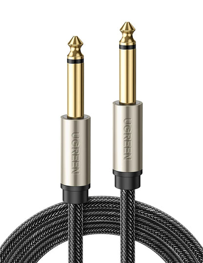 UGREEN audio cable with gold-plated connectors on a white background