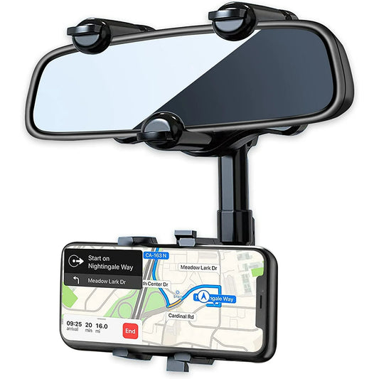 Universal Adjustable Car Rearview Mirror Phone Holder